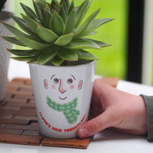 Load image into Gallery viewer, Personalised Hair Transplant Plant Pot With Cress Seeds