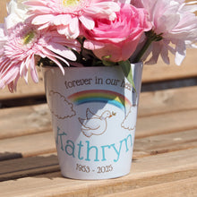 Load image into Gallery viewer, White Dove Personalised Memorial Flower Pot Gift