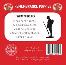 Load image into Gallery viewer, Remembrance Poppies Eco Mini Grow Kit