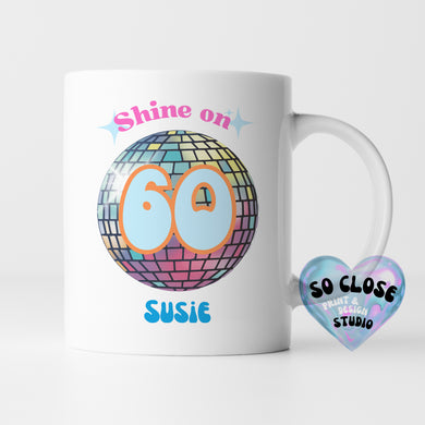 Disco Ball Personalised Age Birthday Mug