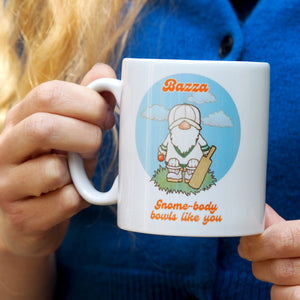 Cricket Gnome Personalised Mug