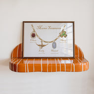 Mum's Treasures Charm Bracelet Birth Stones Print