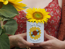 Load image into Gallery viewer, Personalised Bee And Sunflower Ceramic Pot