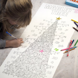 Advent Tree Colouring Poster
