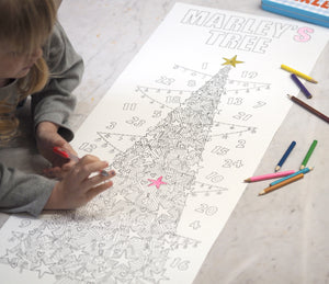 Advent Tree Colouring Poster