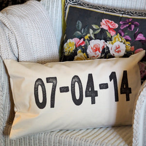 special date cushion gift for couples