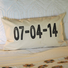 Load image into Gallery viewer, personalised date cushion 