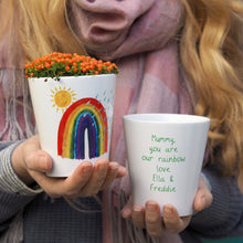 Load image into Gallery viewer, personalised rainbow plant pot