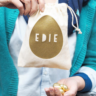 easter egg golden chocolate bag