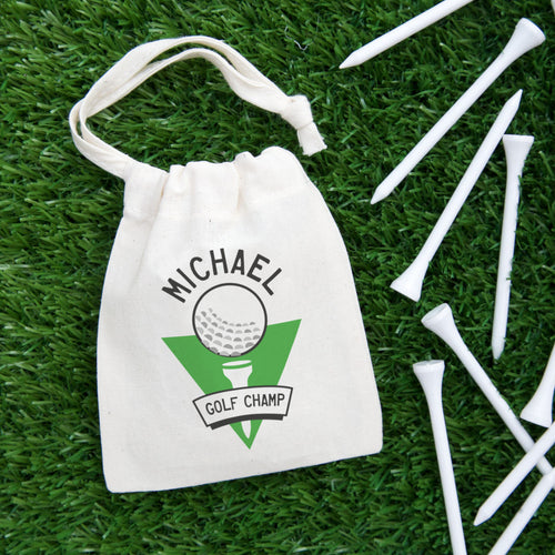 personalised golf tee bag