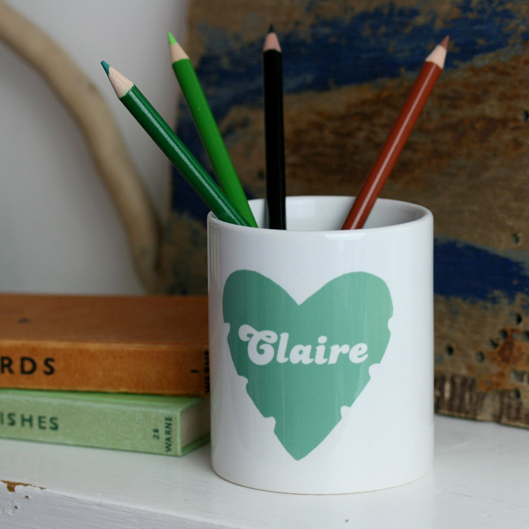 personalised desk tidy gift for her