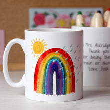 Load image into Gallery viewer, rainbow thank you teacher mug